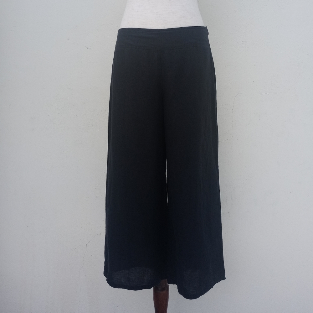 Eileen Fisher Organic Linen Wide leg Side‎ Zip